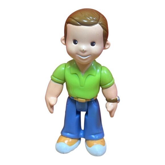 Vintage 1990s Fisher-Price My First Dollhouse Poseable Dad Father 4" Doll - Picture 6 of 6